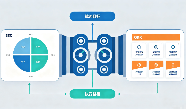 BSC+OKR：绩效考核系统的“双引擎”战略框架怎么搭